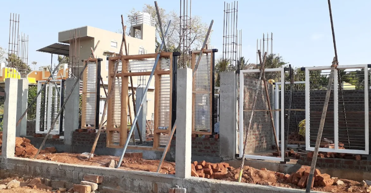 Large scale construction site project